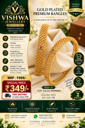 PREMIUM GOLD-PLATED CUBIC ZIRCONIA BANGLE SET – VJG52