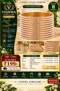 Gold-Plated White Stone Bangles Set of 8 – VJM05