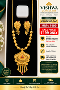 Gold-Plated Traditional Designer Necklace Set