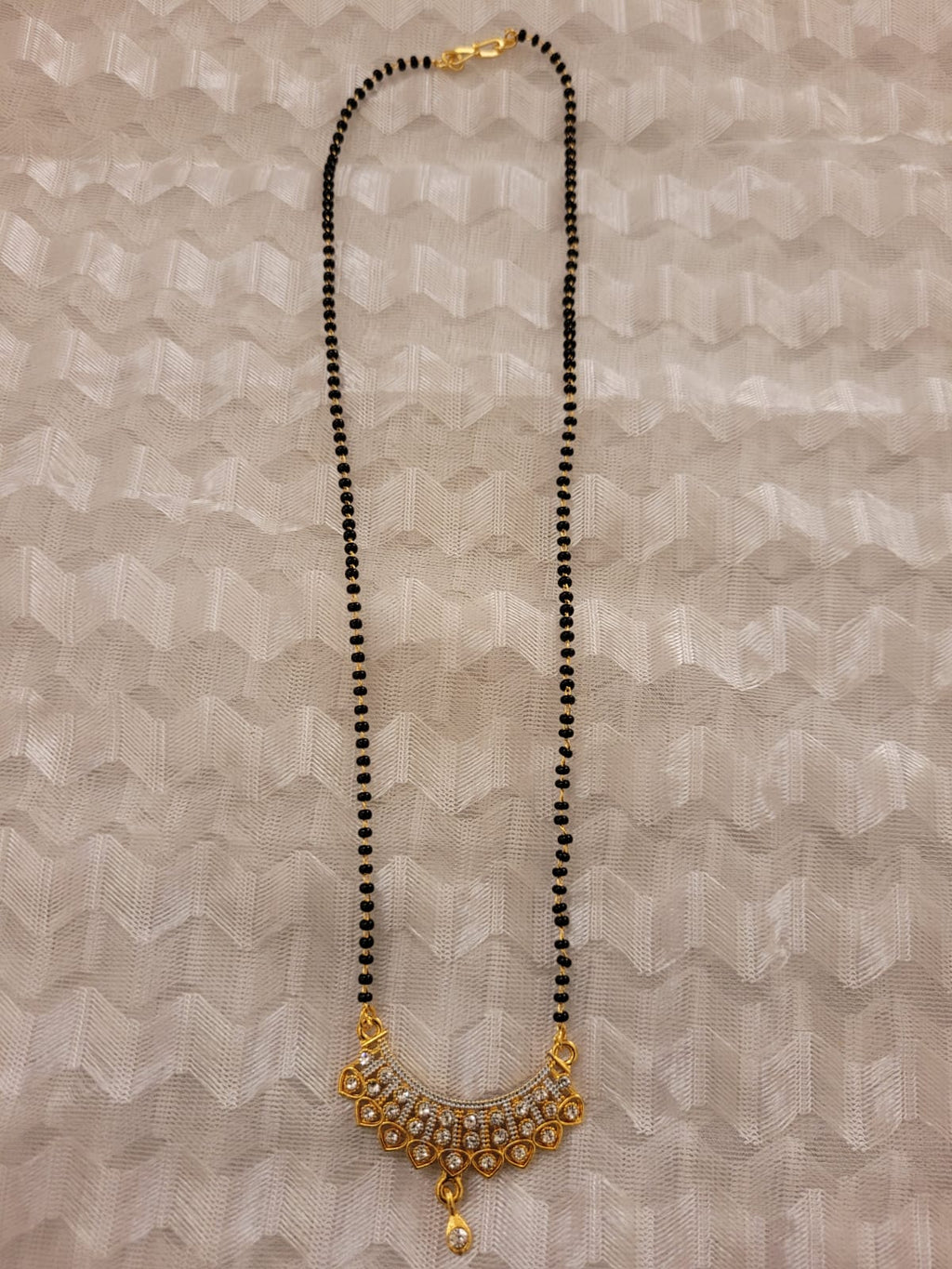 Gold-Plated Nallapusalu Necklace with Designer Pendant VIRR360